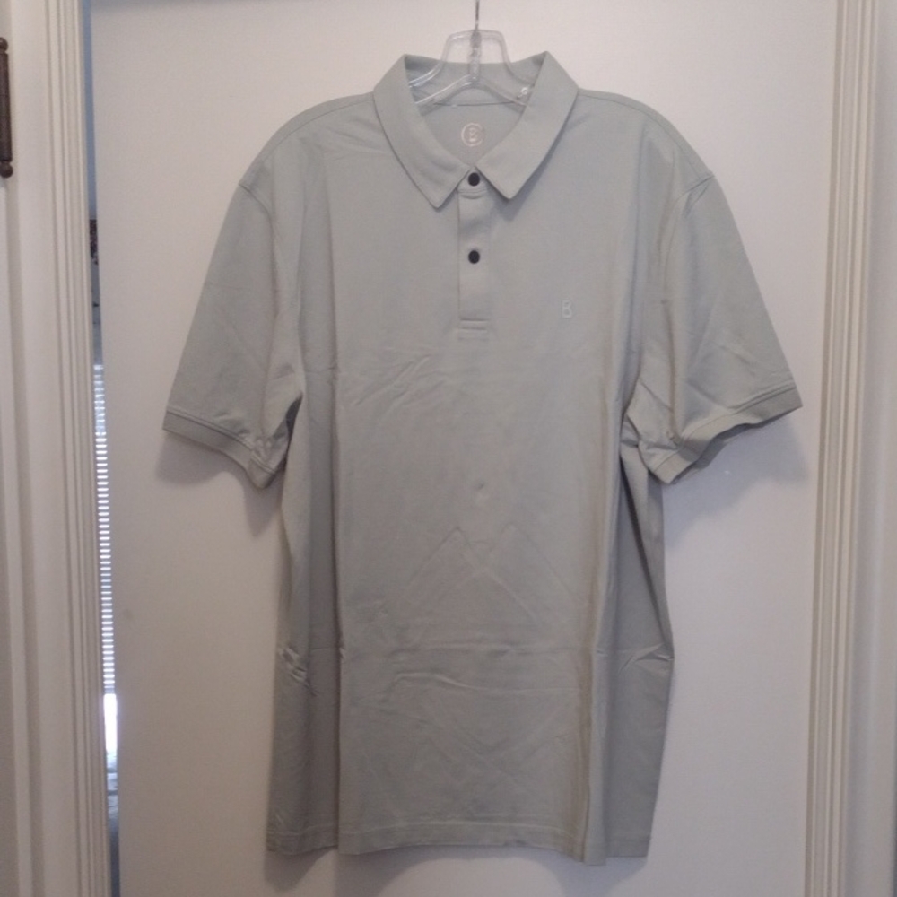 Bogner Men's Green-Gray Polo Shirt (J453)